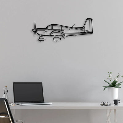 777 300ER 2 Classic Aircraft Silhouette Metal Wall Art - Aviation Hangar Decor