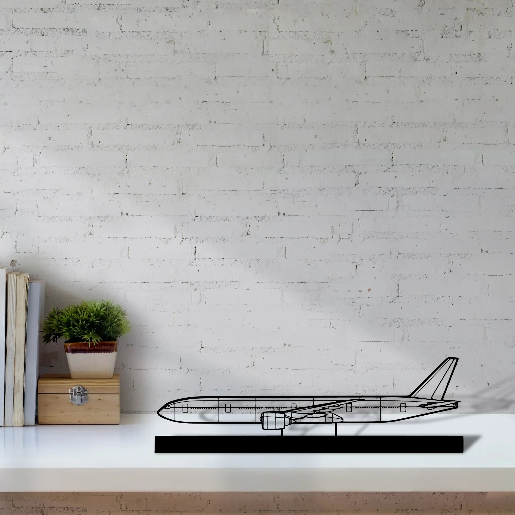 777-300er-4 Silhouette Metal Art Stand - Turbo Silhouette