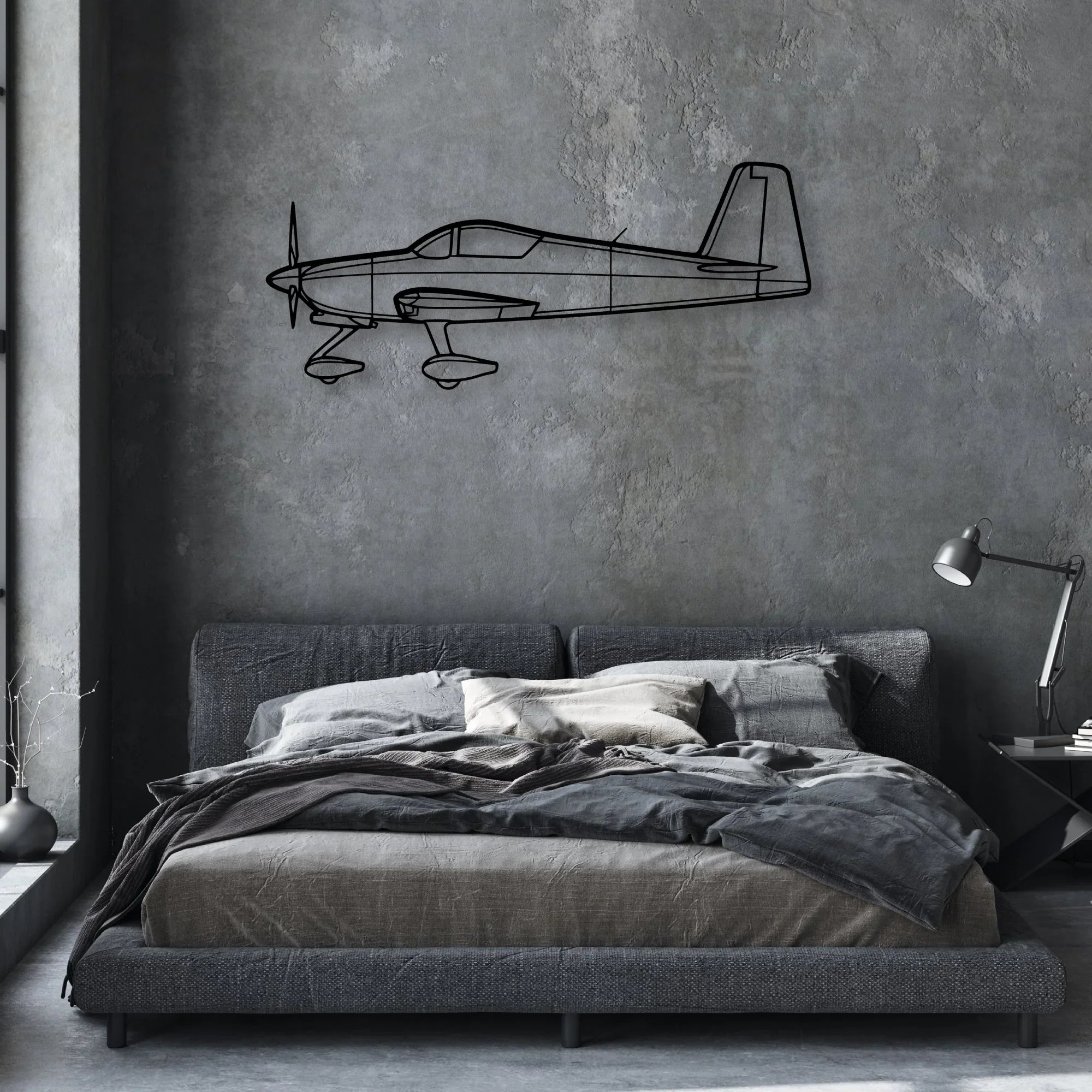777 300ER 4 Classic Aircraft Silhouette Metal Wall Art - Aviation Hangar Decor