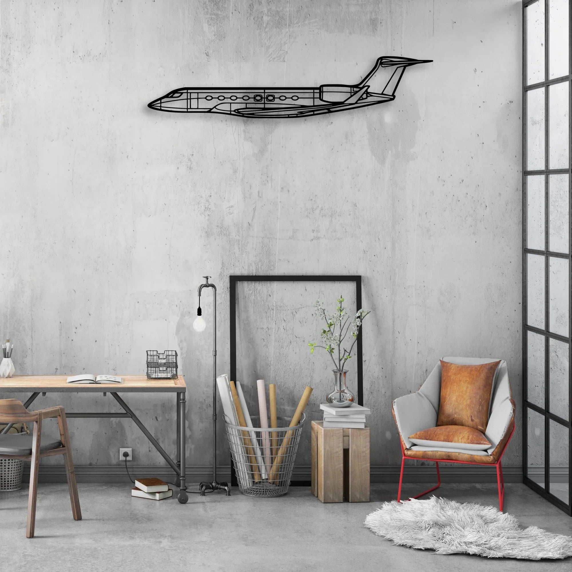 787 2 Classic Aircraft Silhouette Metal Wall Art - Aviation Hangar Decor