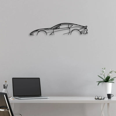 812 Competizione Classic Silhouette Metal Wall Art - Automotive Garage Decor