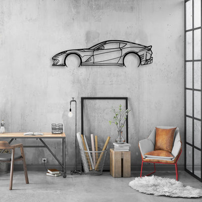 812 F12 Classic Silhouette Metal Wall Art - Automotive Garage Decor