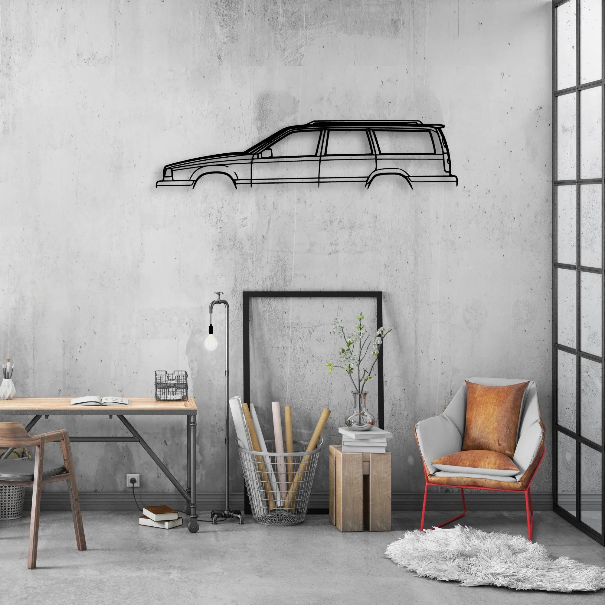 850 1996 Classic Silhouette Metal Wall Art - Automotive Garage Decor