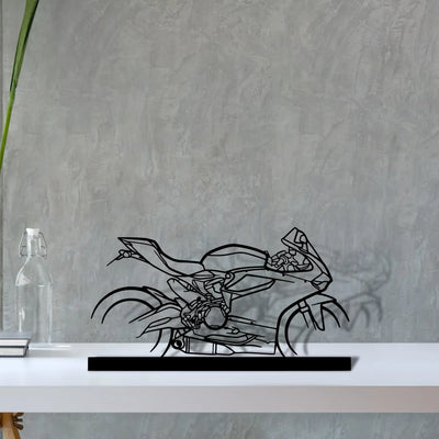 899-panigale Silhouette Metal Art Stand - Turbo Silhouette