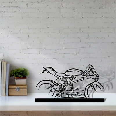 899-panigale Silhouette Metal Art Stand - Turbo Silhouette