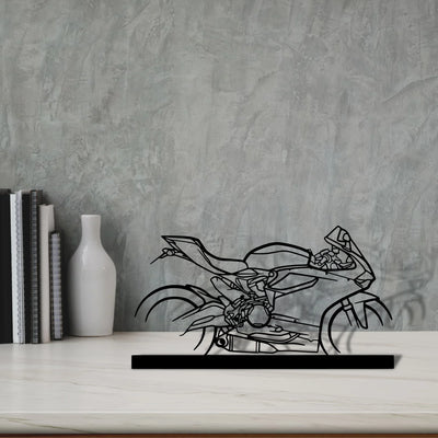 899-panigale Silhouette Metal Art Stand - Turbo Silhouette