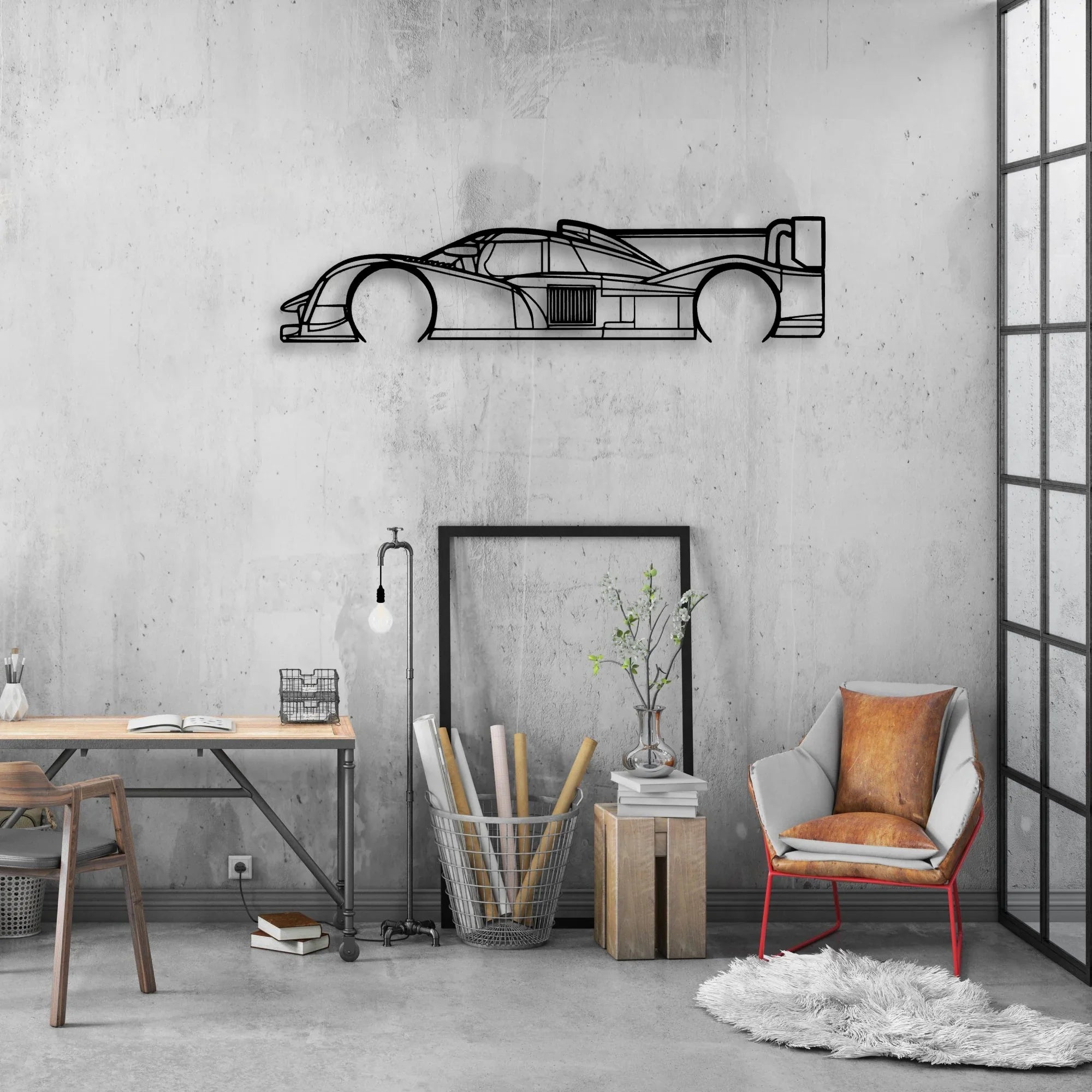 908 LMP1 2011 Classic Silhouette Metal Wall Art - Automotive Garage Decor
