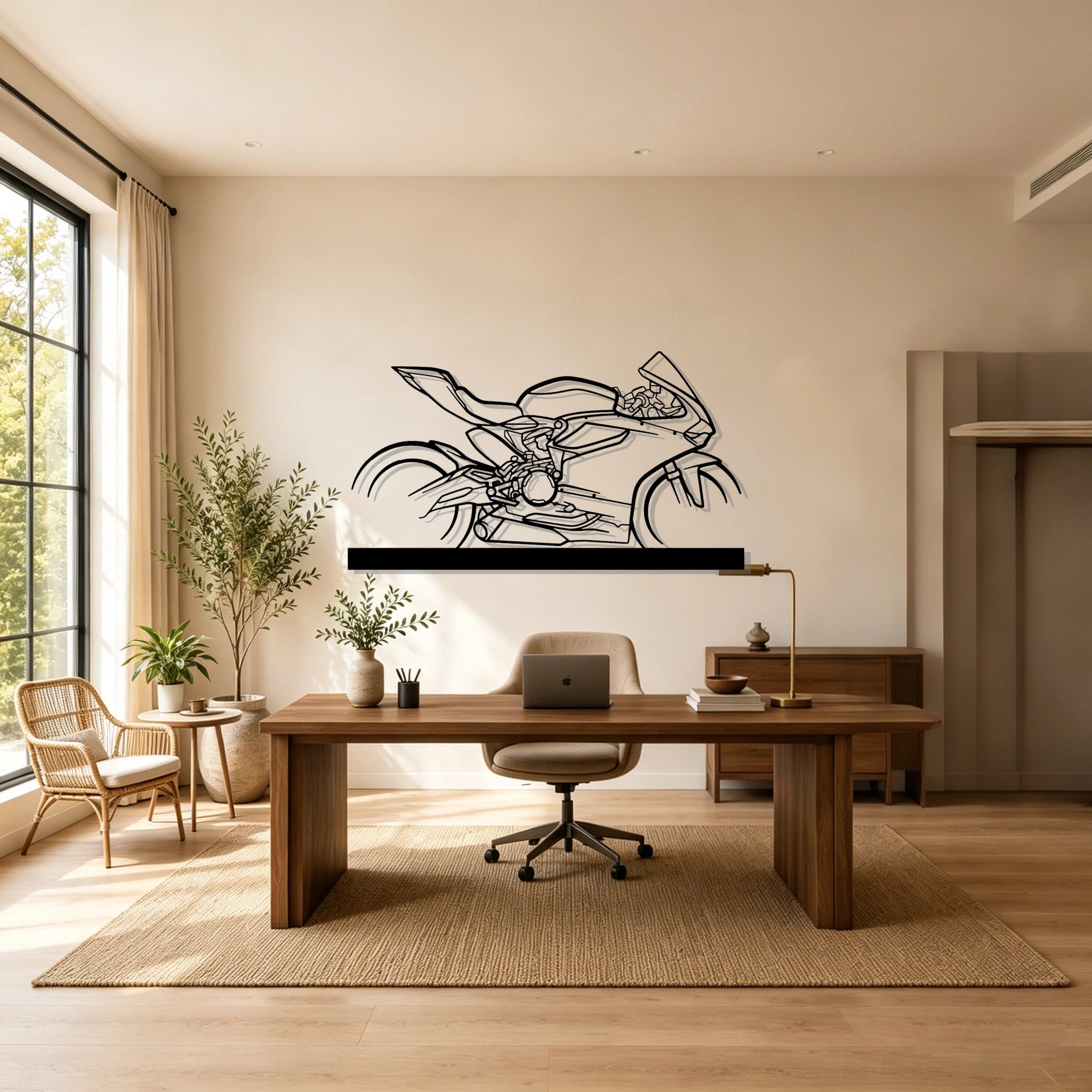 959 Panigale Corse Silhouette Metal Art Stand - Classic Car Garage Decor