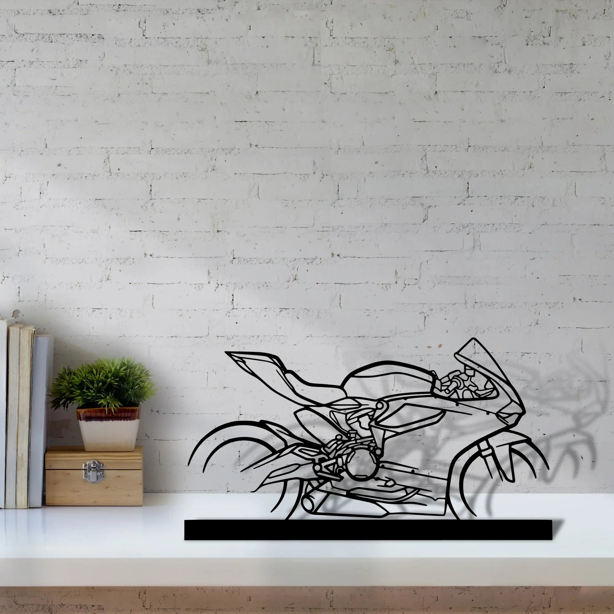 959-panigale-corse Silhouette Metal Art Stand - Turbo Silhouette