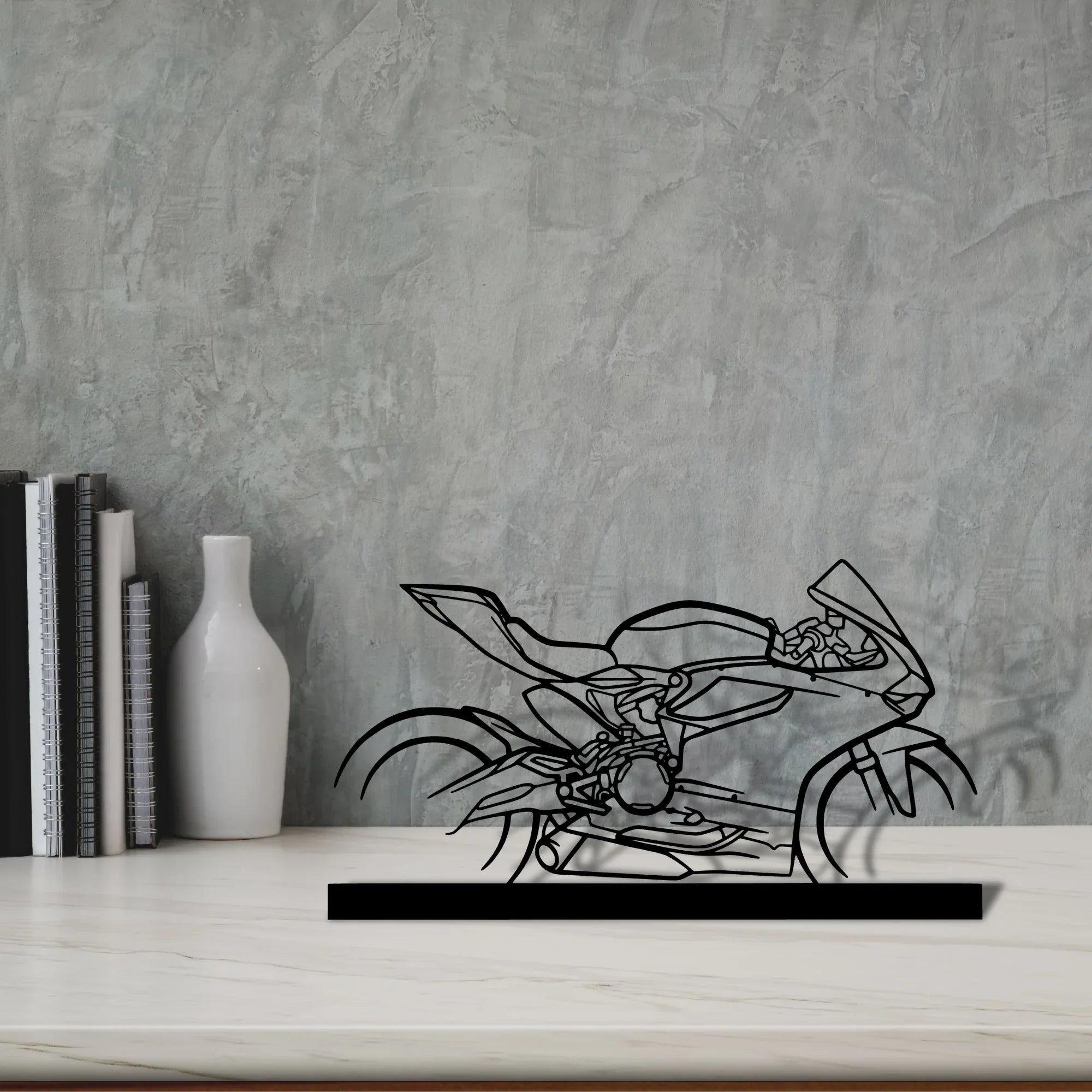 959-panigale-corse Silhouette Metal Art Stand - Turbo Silhouette