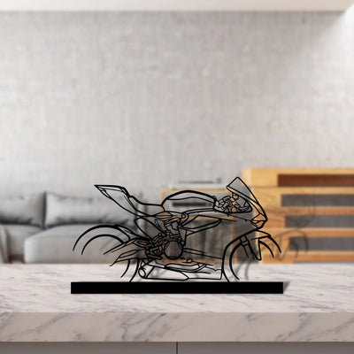 959-panigale-corse Silhouette Metal Art Stand - Turbo Silhouette
