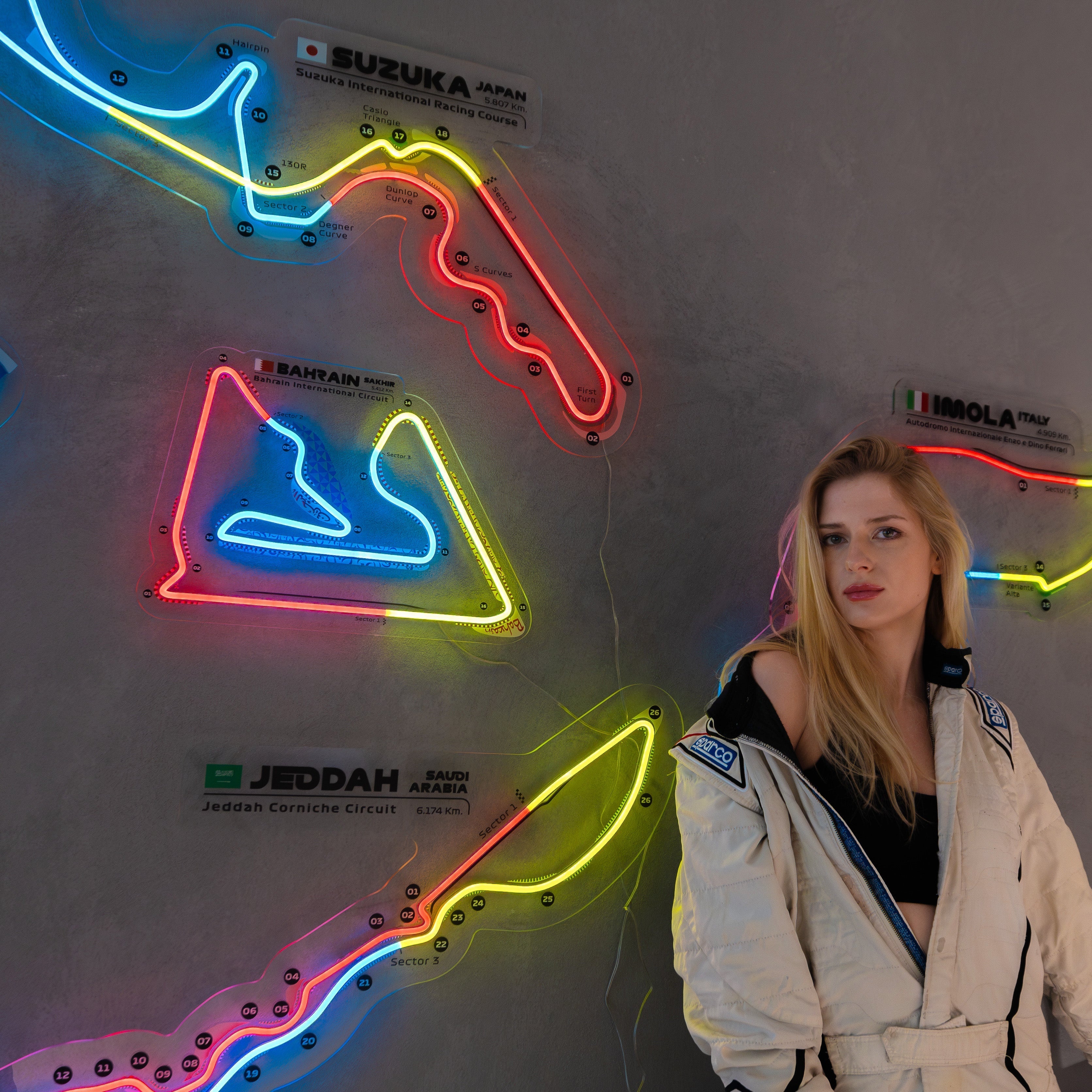 Yas Marina Circuit Neon Race Track