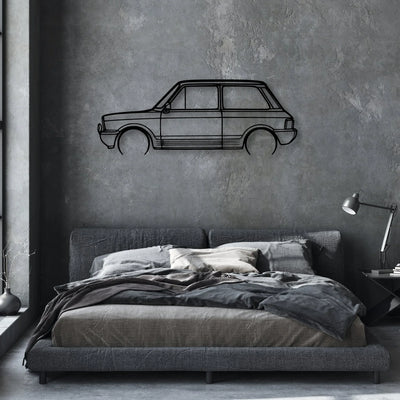 A112 1984 Classic Silhouette Metal Wall Art - Automotive Garage Decor