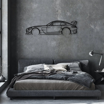AMG GT black series 2 Classic Silhouette Metal Wall Art - Automotive Garage Decor