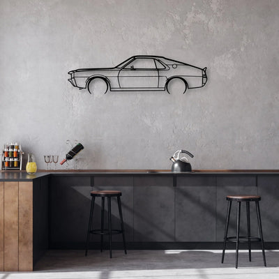 AMX 1969 Classic Silhouette Metal Wall Art - Automotive Garage Decor