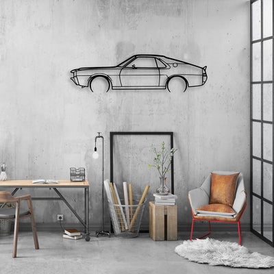 AMX 1969 Classic Silhouette Metal Wall Art - Automotive Garage Decor