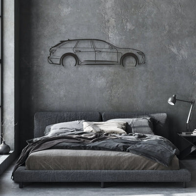AUDI Classic Silhouette Metal Wall Art - Automotive Garage Decor