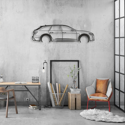 AUDI Classic Silhouette Metal Wall Art - Automotive Garage Decor