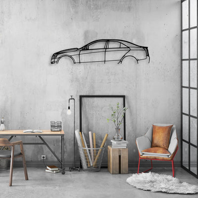 A V-Sport 2015 Classic Silhouette Metal Wall Art - Automotive Garage Decor