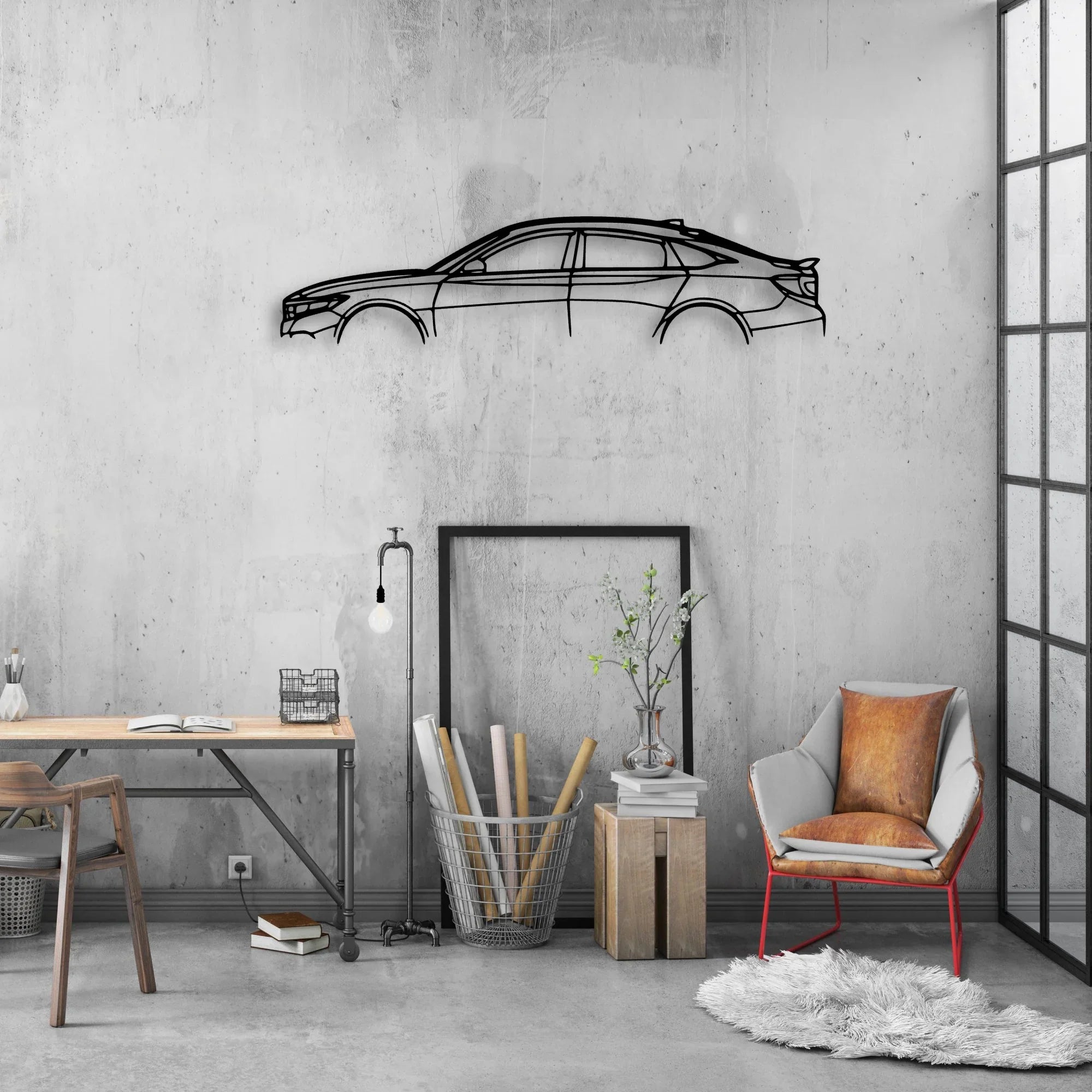 Accord Sport 2020 Classic Silhouette Metal Wall Art - Automotive Garage Decor