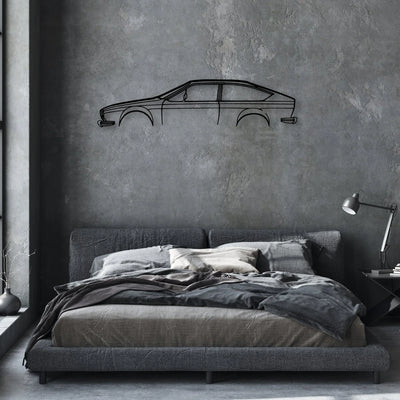 Alfa Alfetta GTV Classic Silhouette Metal Wall Art - Automotive Garage Decor