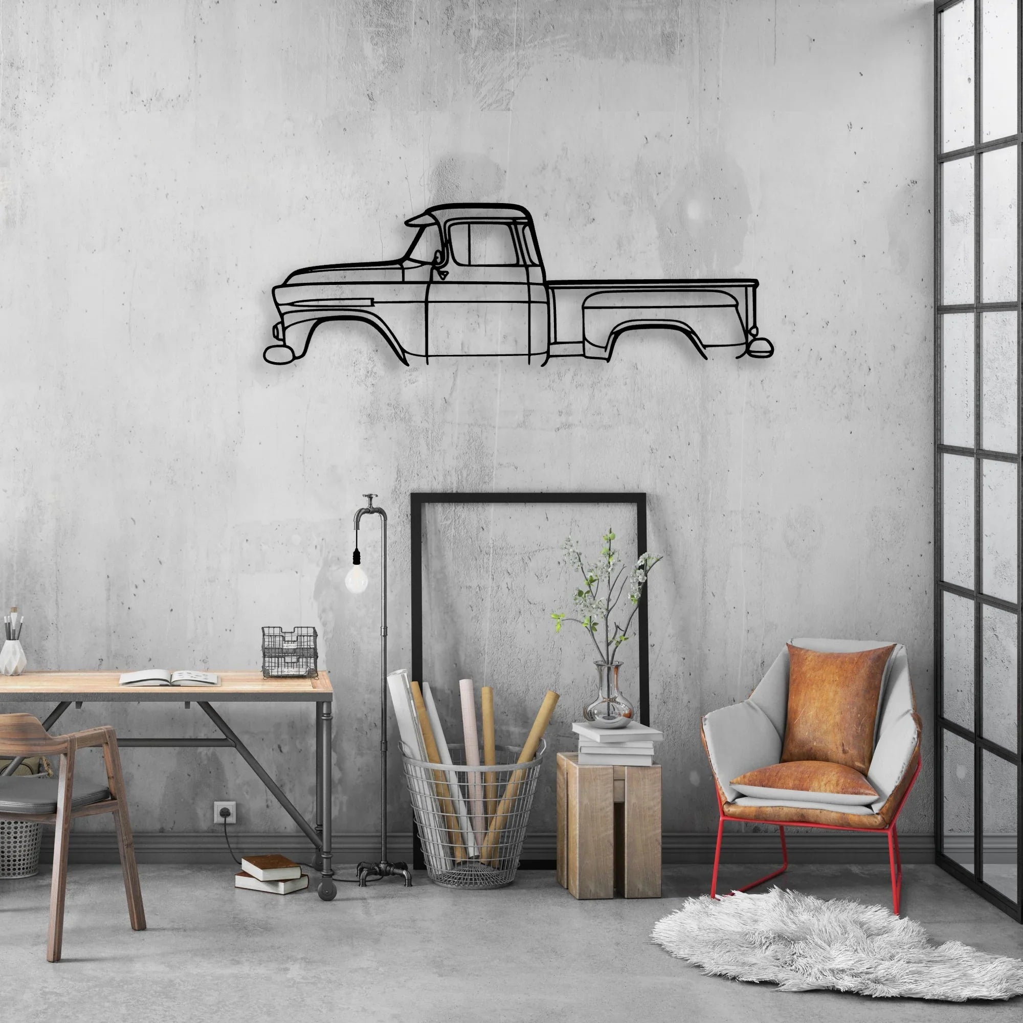 Apache 31 Classic Silhouette Metal Wall Art - Automotive Garage Decor