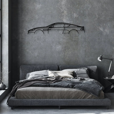Aston DB9 Classic Silhouette Metal Wall Art - Automotive Garage Decor