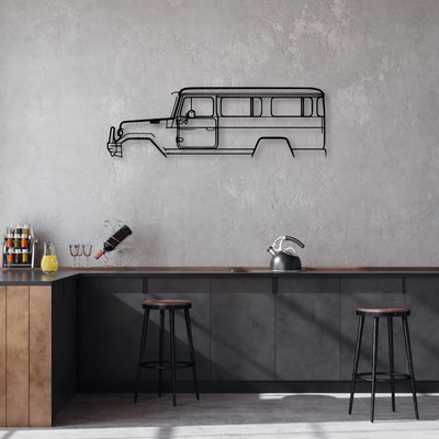 BJ45 1984 Classic Silhouette Metal Wall Art - Automotive Garage Decor