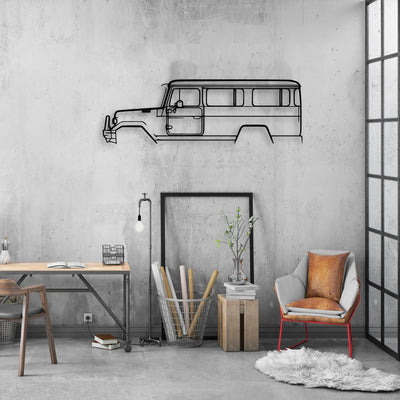 BJ45 1984 Classic Silhouette Metal Wall Art - Automotive Garage Decor