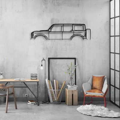 Bronco Classic Silhouette Metal Wall Art - Automotive Garage Decor