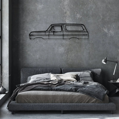 Bronco 1979 Classic Silhouette Metal Wall Art - Automotive Garage Decor