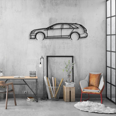 C-V WAGON 2 Classic Silhouette Metal Wall Art - Automotive Garage Decor