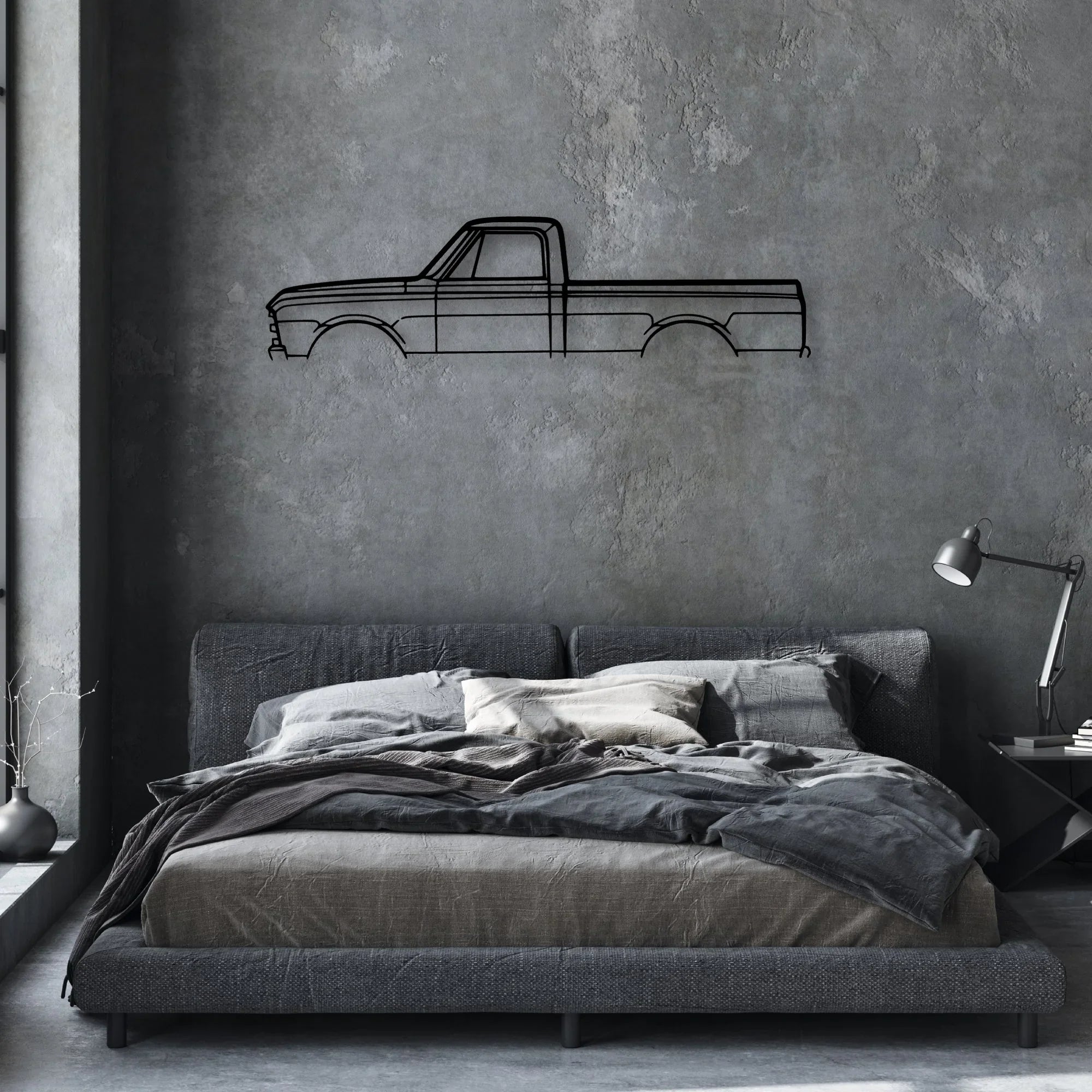 C10 1968 Classic Silhouette Metal Wall Art - Automotive Garage Decor
