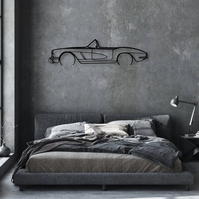 C1 Cabrio Classic Silhouette Metal Wall Art - Automotive Garage Decor