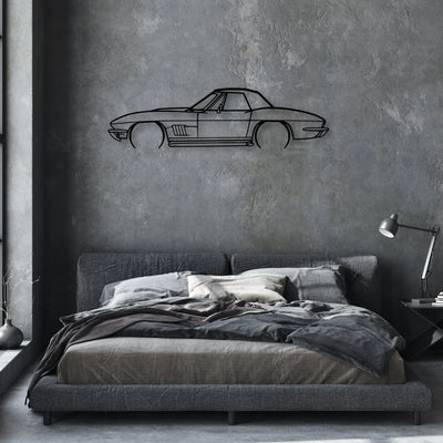C2 427 1967 Classic Silhouette Metal Wall Art - Automotive Garage Decor