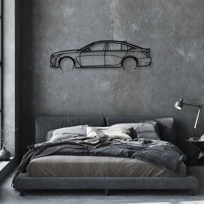 C5-V 2022 Classic Silhouette Metal Wall Art - Automotive Garage Decor