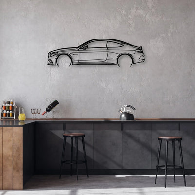 C63s 2019 Classic Silhouette Metal Wall Art - Automotive Garage Decor