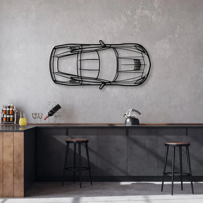 C7 TOP Classic Silhouette Metal Wall Art - Automotive Garage Decor