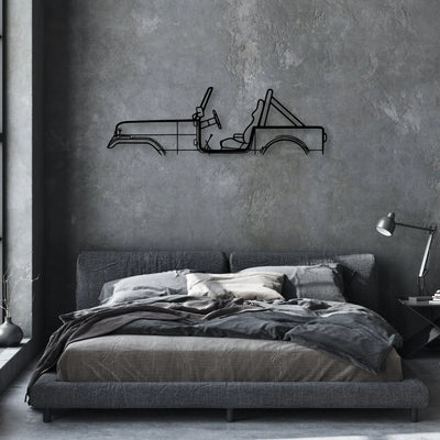 CJ7 1986 Classic Silhouette Metal Wall Art - Automotive Garage Decor