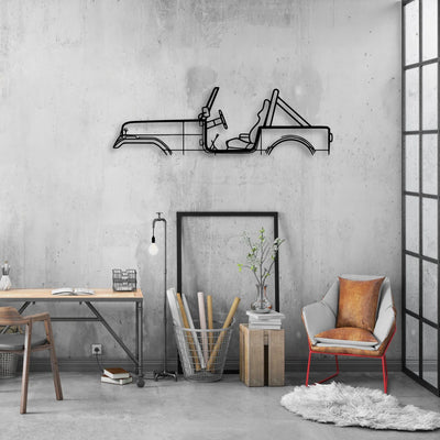 CJ7 1986 Classic Silhouette Metal Wall Art - Automotive Garage Decor
