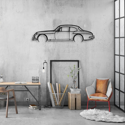 CV8 1966 Classic Silhouette Metal Wall Art - Automotive Garage Decor