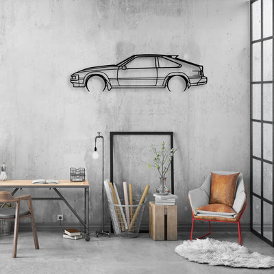 Celica Supra 1984 Classic Silhouette Metal Wall Art - Automotive Garage Decor