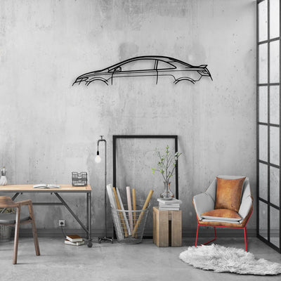 Civic Si Coupe 2006 Classic Silhouette Metal Wall Art - Automotive Garage Decor