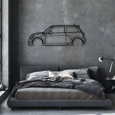 Cooper JCW 2010 Classic Silhouette Metal Wall Art - Automotive Garage Decor