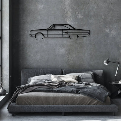 Coronet 1967 Classic Silhouette Metal Wall Art - Automotive Garage Decor