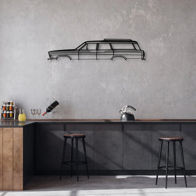 Country Squire 1967 Classic Silhouette Metal Wall Art - Automotive Garage Decor