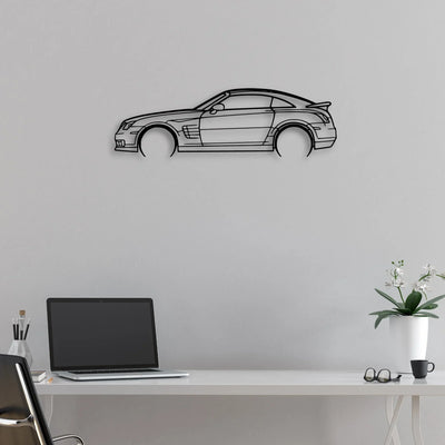 Crossfire Coupe 2005 Classic Silhouette Metal Wall Art - Automotive Garage Decor