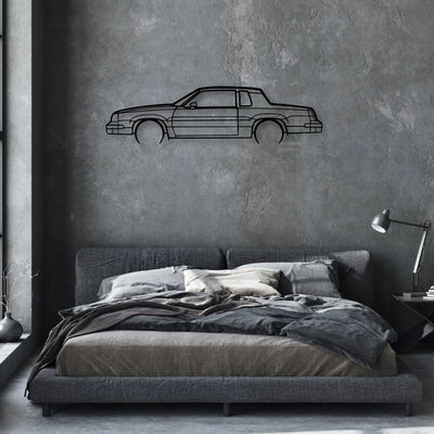 Cutlass 442 1986 Classic Silhouette Metal Wall Art - Automotive Garage Decor
