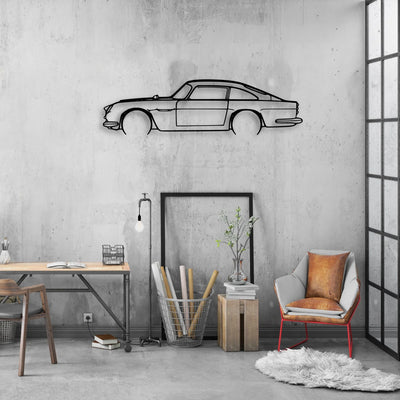 DB5 Classic Silhouette Metal Wall Art - Automotive Garage Decor