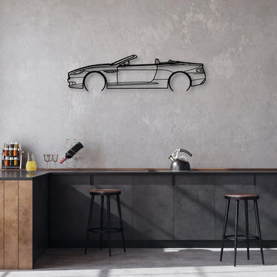 DB9 Convertible 2008 Classic Silhouette Metal Wall Art - Automotive Garage Decor